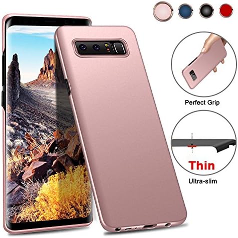 Protective Samsung Galaxy Note8 Case Slim with Non Slip Matte Surface, MEIDU Shockproof and Scratch-Resistant Cover Case for Samsung Galaxy Note8 - Rose gold