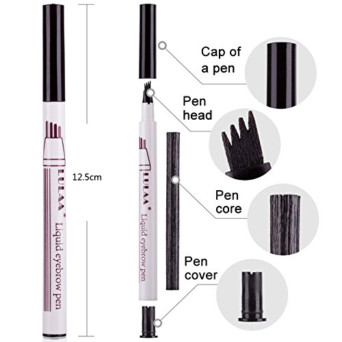 birl019 Microblading Tattoo Eyebrow Ink Pen Fork Tip Sketch Enhancer Waterproof Eye Brow Makeup Pencil