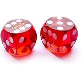 Bescon Dice Professional Small Precision Dice 12.7mm (1/2 inch) with Random Serial Number, Mini Precision Cut Dice 12.7MM Gem Red