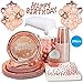 288 Piece Rose Gold Happy Birthday Party Supplies for 30 Guests | Disposable Paper Plates Cups Cupcake Liners and Napkins Set | Foil Balloons for Backdrops | Party Dinnerware Set with Tablecloth