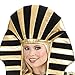 Egyptian headpeice Costume Pharoah - King TUT for Men and Women Costumes - Headdress Crown hat Black and Gold Head Piece Egyptian Pharoh