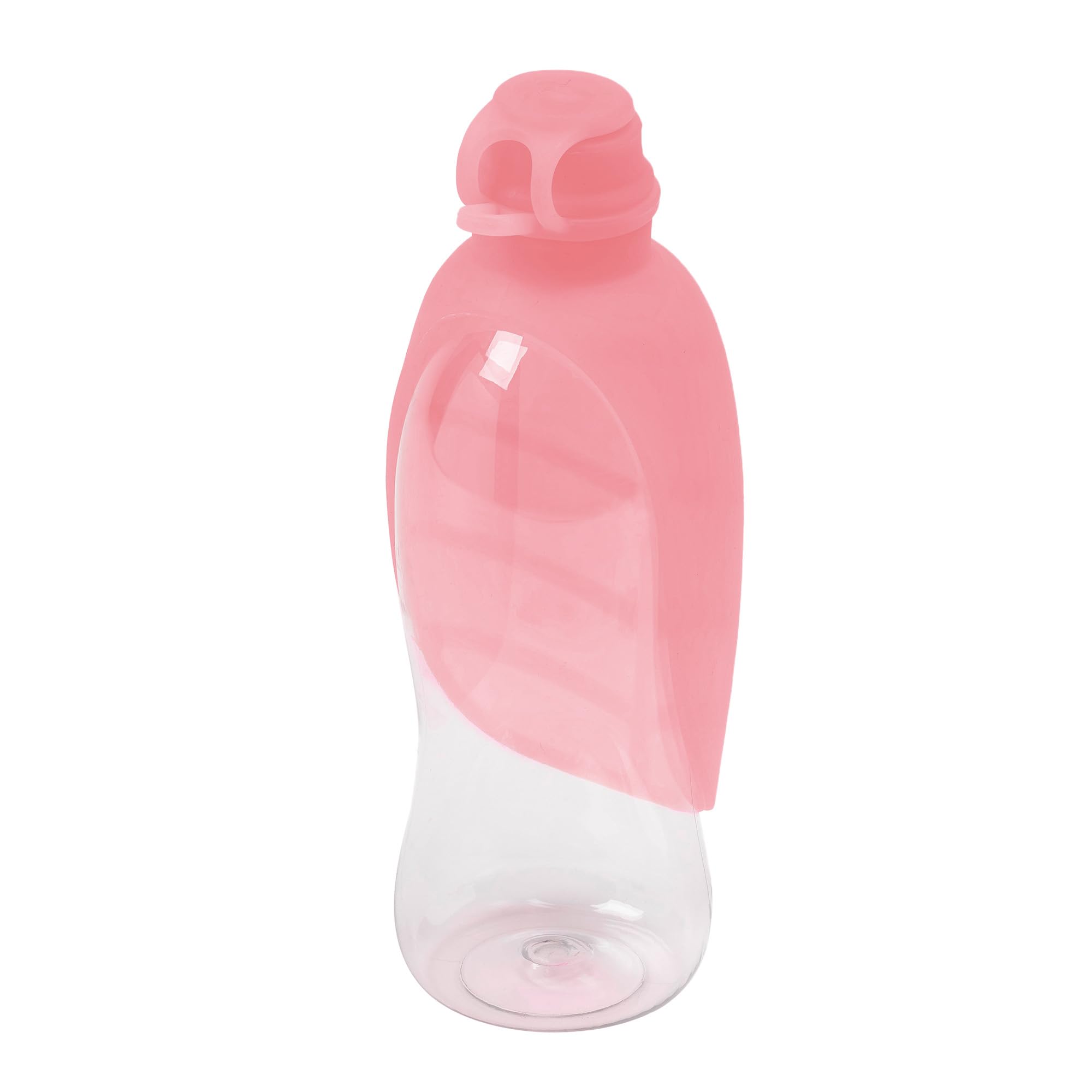 United Pets Leaf - Portable Dog Water Bottle, Made of Soft Silicone, Pink