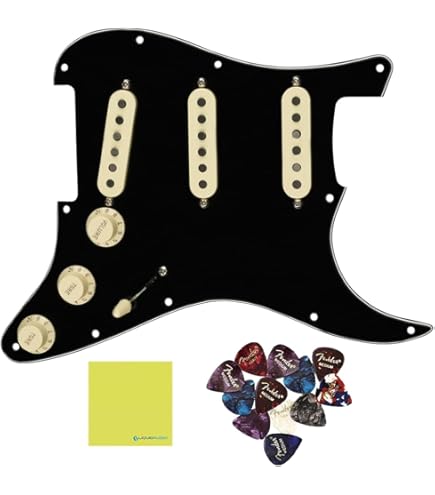Amazon.com: Fender Pre-Wired Strat Pickguard, Vintage Noiseless