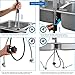 Kitchen Sink Faucet-Arofa A03LY Single Handle Brushed Nickel Stainless Steel gooseneck Kitchen faucets with Pull Down Sprayer