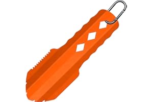 PLACHIDAY 3-in-1 Ultralight Backpacking Trowel, Durable Aluminum Shovel & Potty Tool with Ergonomic Handle for Hiking & Survival(Orange)