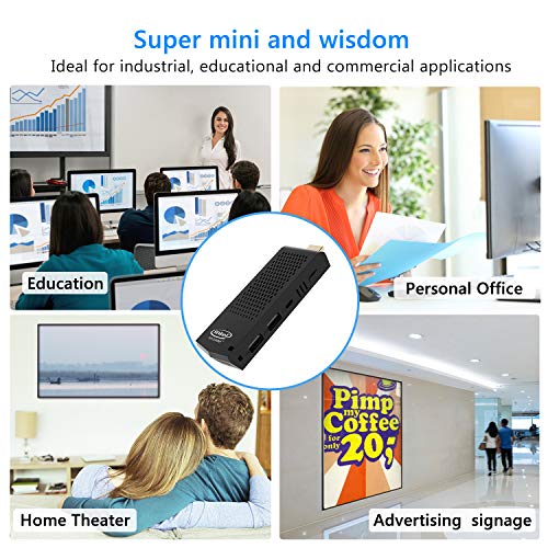 Mini PC Stick,Windows 10 Pro(64-bit) Intel Atom Z8350 Fanless Mini Computer 2GB DDR 32GB eMMC Support 4K HD,2.4G/5G WiFi,Gigabit Ethernet,BT 4.2