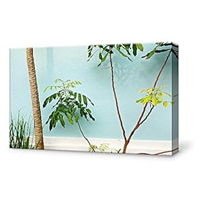 Canvas Wall Art Simple Tropical Plant Canvas Painting Wall Poster Decor for Living Room Framed Home Decorations - 12x18 inches