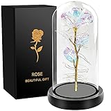 BLOCE Rose, Galaxy Rose in Glass with LED