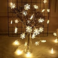 XSWZAQ Led Small Lights Flashing Lights Lights Starry Sky Red Room Layout Decorative Lights Outdoor Waterproof Snowflake Lights 3M
