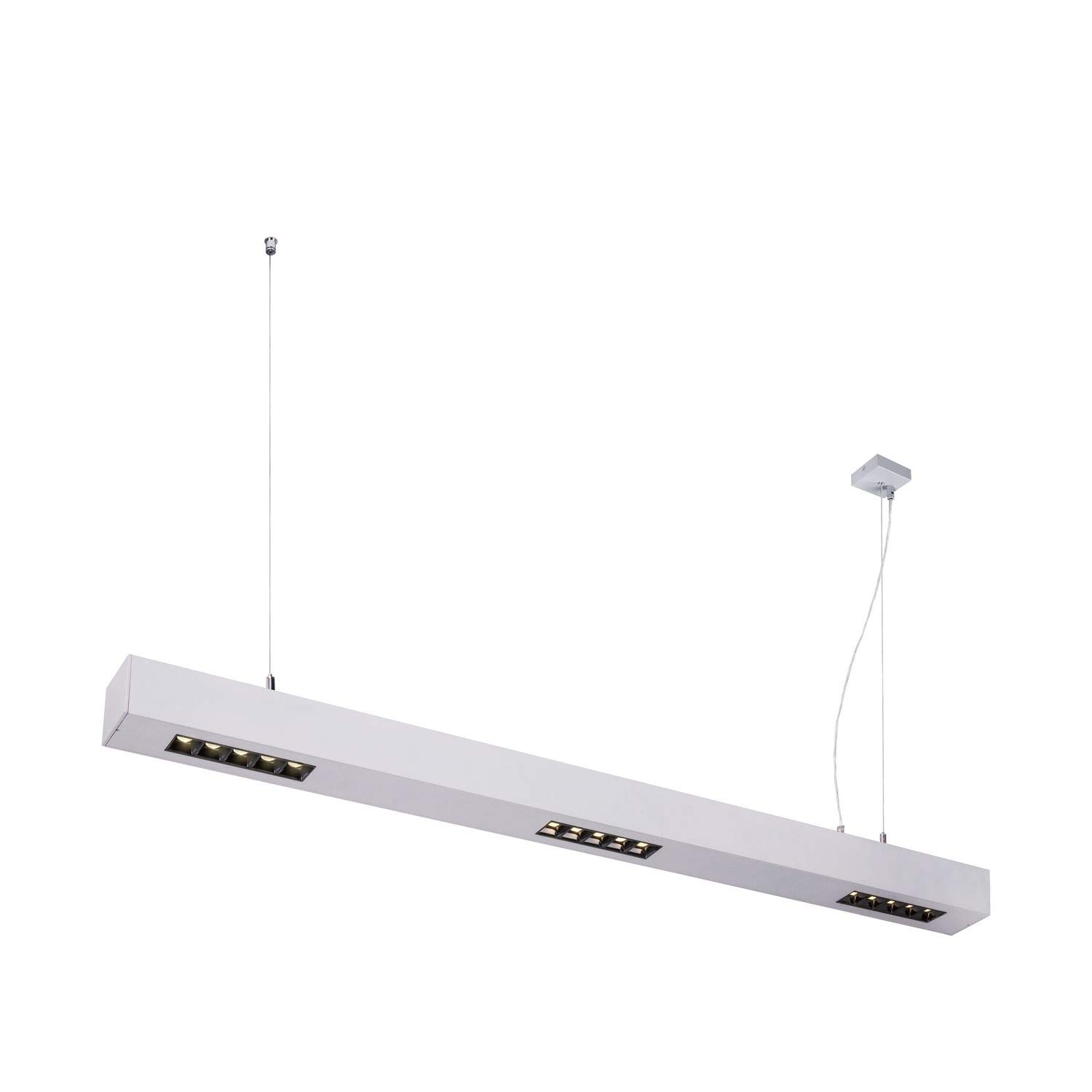 SLV Pendant Light Q-LINE PD/Living Room lamp, Interior Lighting, Dining Room Drop Light, LED, Ceiling Light / 4000K 46W 2300lm Grey dimmable 30 Degrees