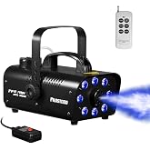 FANSTGEQ 700W Fog Machine with 8 LED Lights, Wireless Remote Smoke Machine | 3 Light Modes, Manual/Auto Control, Fast Preheat, Safe Overheat Protection for Halloween Party Stage