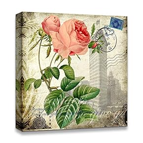 Canvas Wall Art Famous Building Birds/Flowers Pop-up Painting Artwork for Home Prints Framed - 12x12 inches
