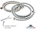 Washing Machine Hoses (10FT) - 90° Elbow - OCTAGON Connections for Secure Tightening - Universal Fit to All Wash Machines - (2 Pack) Braided Stainless Steel - Burst Proof Washer Water Supply Line