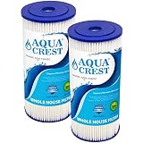 AQUA CREST FXHSC Whole House Water Filter, Replacement for GE® FXHSC, GXWH40L, GXWH35F, American Plumber W50PEHD, W10-PR, Culligan® R50-BBSA, 5 Micron 10