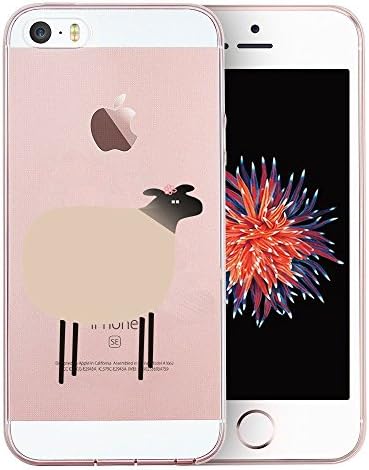 iPhone SE Case Clear, Vect iPhone 5s Case Clear with Embossed Design TPU Soft Shock-Absorption Scratch-Resistant Slim Fit Protective Cover for iPhone SE iPhone 5s 4 inch (Floral Moo-cow)