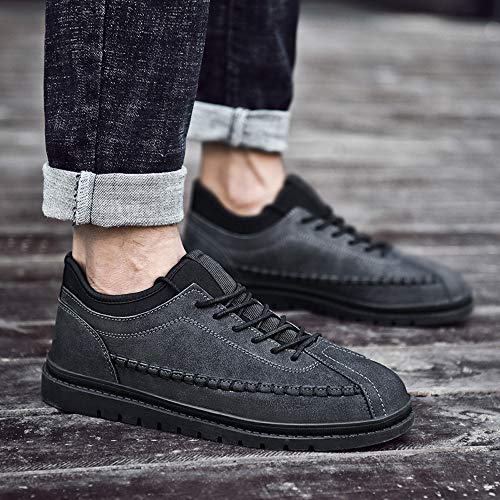 SMALLE ◕‿◕ Men's Shoe,Vintage Popular Flat Fashion Single Shoe Casual Thick Sport Shoes-Suitable for All Styles Black - Thumbnail 4
