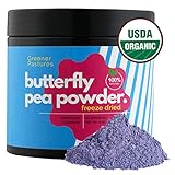 Organic Butterfly Pea Powder Flower (4 oz) Natural Food Coloring Blue Matcha Superfood by Greener Pastures