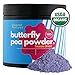 Organic Butterfly Pea Powder Flower (4 oz) Natural Food Coloring Blue Matcha Superfood by Greener Pastures
