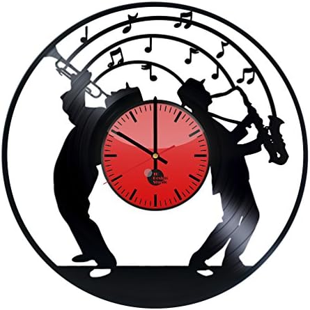 Jazz Vinyl Record Wall Clock - Get unique living room wall decor - Gift ideas for men,women and siblings – Music Unique Art Design - Leave us a feedback and win your custom clock