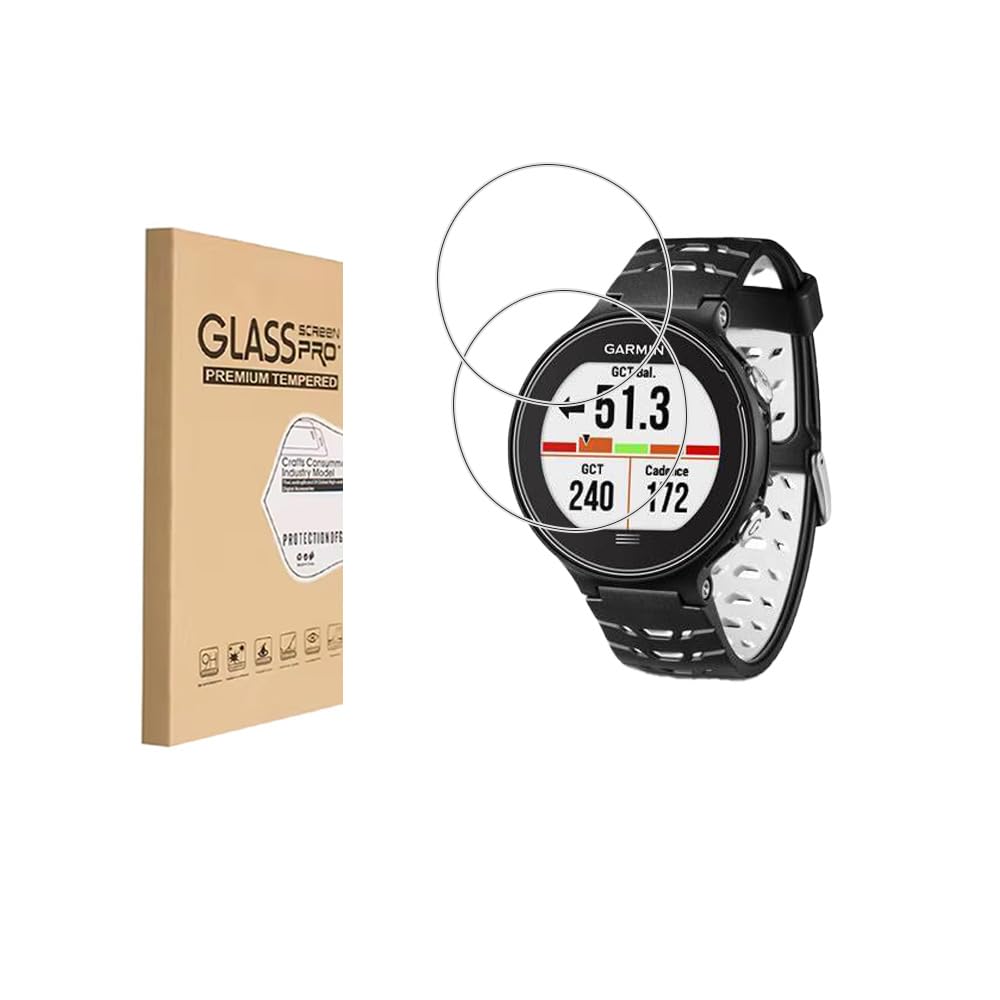 Photo 1 of (2 Pack) Screen Protector for Garmin Forerunner 220/225 / 230/235 / 620/630 Tempered Glass?9H Hardness Anti Scratch?Bubble Free?Case Friendly Easy Installation