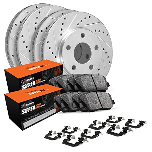R1 Concepts Front and Rear Brake Kit Fits 2007-2018 Jeep Wrangler| Super Duty P…