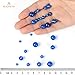 BEADNOVA 8mm Blue Agate Gemstone Round Loose Beads for Jewelry Making (45-48pcs)