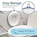 Magic Baby Potty Training Seat for Oval and Round Toilets | Easy Clean | Splash Guard | Wall Hanging Hook | Compact Storage Design | Suits Boys and Girls