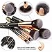 MAGEFY Makeup Brushes Set 10 Pcs Marble Makeup Brush Set with Makeup Brushes Bag Premium Synthetic Kabuki Foundation Brush Face Powder Blush Concealers Eyeshadows Cosmetic Brushes Kit,Black