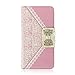 Aobiny Fresh Flip Wallet Leather Cell Phone Case Mobile Cover for Samsung Galaxy Note 4 Pink