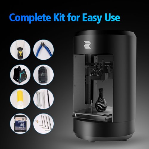 Mini 3D Printer - 3.9"x5.3"x4.7" Build Volume Desktop 3D Printer with Fully Metal Body, USB & Flash Drive Connectivity, Includes SD Card, Sample Filaments with Tools, Only Works with PLA 1.75mm - Thumbnail 5