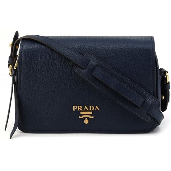 Prada Vitello Phenix Black Leather Camera Crossbody Bag Gold-Tone