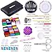 SGM Art Mini Sewing Kit for Travel,120 Pieces - 38 Thread Reels, Pin Cushion, Sewing Supplies in Zippered PU Leather Compact Case Bag, Light Weight, Durable Emergency DIY Sew -Adults, Kids, Beginners