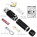 Zglon Super Bright LED Tactical Flashlight 1000 Lumens with 7 Modes High Powered Handheld LED Tac Light with Zoomable Adjustable Focus, USB Charger 18650 Rechargeable Battery