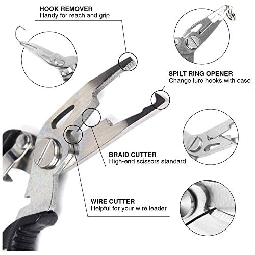JOLIGAEA Angelzange, T-Typ Separator für Angelhaken, Fisch Greifer, 3 Stück Multifunktionales Edelstahl Angel Werkzeug… – Bild 8