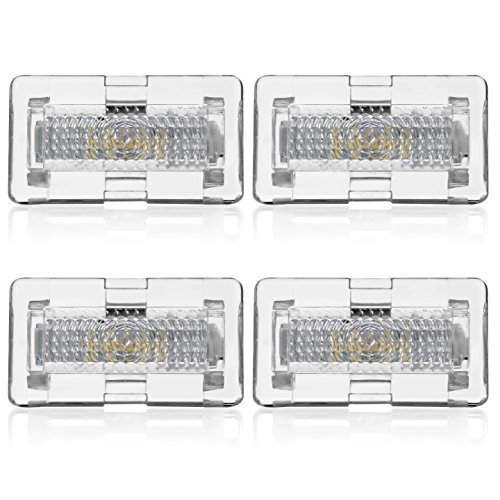 Oznium Ultra-Bright Easy-Plug Replacement LED Interior Lighting Upgrade LEDs for Tesla Model S, Model X, and Model 3 – Light Bulbs Kit fits Trunk, Frunk, Door Puddle, Foot-Well, etc – (4 Pack)