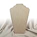 MOOCA 6 Pieces Deluxe Linen Covered MDF Wood with Cardboard Easel Necklace Display, Jewelry Stand Display Necklace Display for Craft Shows, 8 1/4