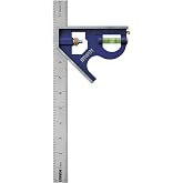 IRWIN Combination Square, Metal-Body, 12", 45-90 Degree Marking, Stainless Steel (1794469)