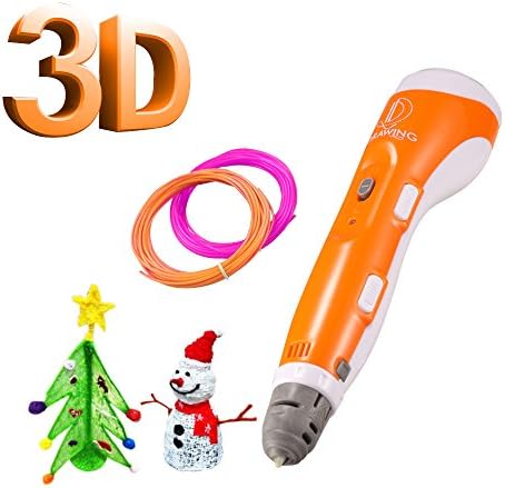 3D Pen For Kids Doodler 3D Drawing Pen With 2 Free filament Refill (Radom Corlors)Printer pen Drawing Templates Portable 3D Printer Printing Pen For Children And Adults Craft Gifts For Kids