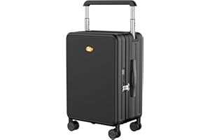 MGOB Carry on Luggage TSA Locks for Luggage 1OO% PC Hard Shell 20 Inch Suitcases with Wheels, Lightweight hardside Carry on Suitcase Telescopic Handle and Spinner Wheel (Normalcy, Black)