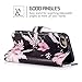 JanCalm for iPhone SE 2022 Case,iPhone 8 Case,iPhone 7 Case Pattern PU Leather [Card/Cash Slots] Stand Magnetic Closure Flip Cover Wallet Case for iPhone 7/8/SE 2020/ SE 2022 (4.7”) (Black/Flower)