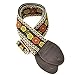 Souldier Custom GS0274BK04DB Handmade Marigold Guitar Strap, Black/Brown/Orange