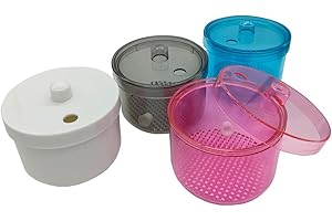MISEMIKO Dental Burs Soak Box with Strainer, Bur Disinfection Box Dnetal Burs Holder Cleaner for Burs Cleaning, Soaking (Pink)