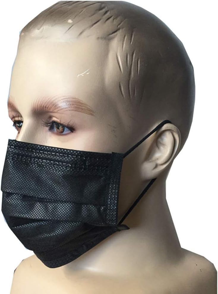Mylujo Mouth Filter Disposable Black Cotton Mouth-muffle Face Filters Non-Woven Anti-Dust Filter