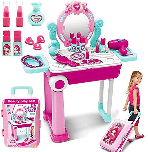 CORPER TOYS おままごと お化粧ドレッサー おもちゃ スーツケース形 姫系 お化粧セット 女の子 メイクアップ コスメティック クリスマス