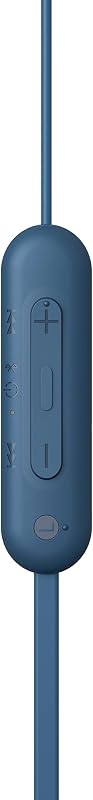 Auscultadores sem fios WI-C100 - até 25 horas de autonomia, microfone incorporado para chamadas telefónicas, compatíveis com assistentes de voz, conectividade Bluetooth, azul