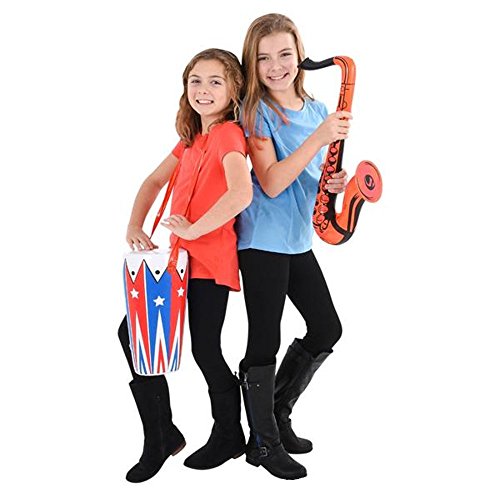 Rock Band Instrument Inflate Assortment - 24 Pack - Cool and Fun Inflatable Musical Instruments for Kids - Great Party Favor, Party Bag Stuffer, Giveaways, Novelty Toys