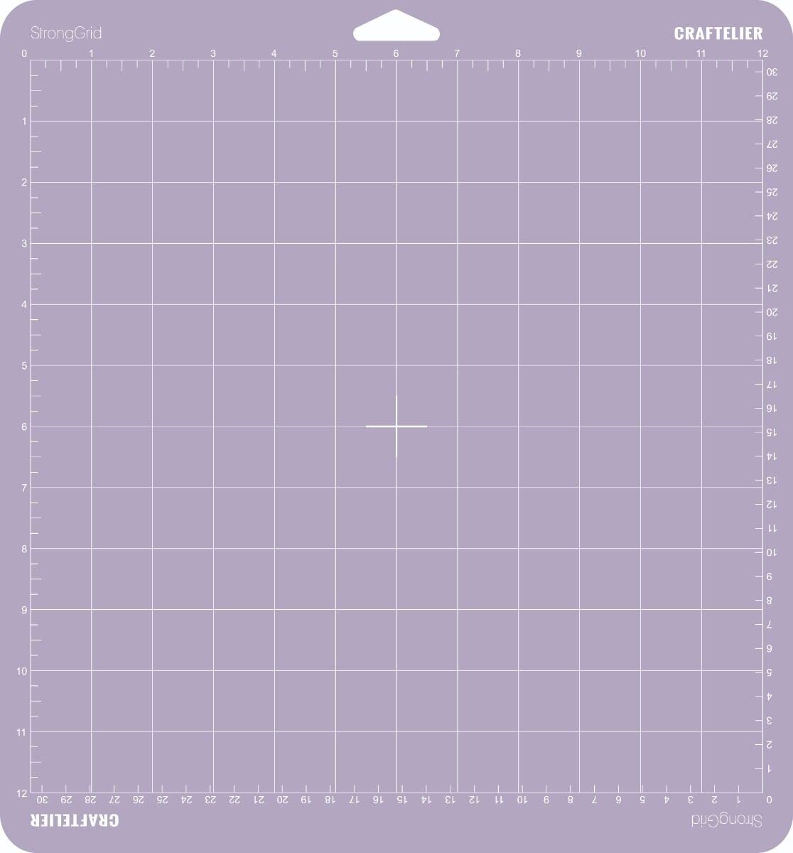 Craftelier - Reusable Cutting Mat with Adhesion or Strong Grip for Scrapbooking and Crafts | Compatible with Cricut Machines | Size 30.5 x 30.5 cm (12" x 12") - Purple