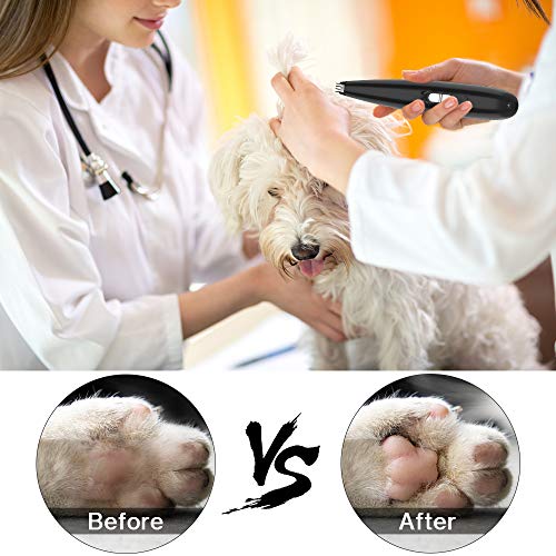 Dog Clippers, Pet Grooming Trimmers Kit Professional 2-Speed Low Noise Cordless Electric Pet Trimmer, USB Rechargeable Electric Pet Hair Clippers for Dogs Cats Around Face, Paws, Eyes, Ears, Rump