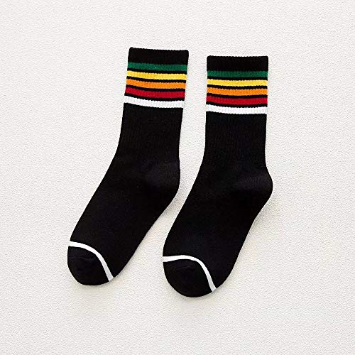 image for FIRERO Socks Woman Socks Striped Print Cotton Ankle Socks Casual Hosie