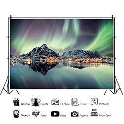 AOFOTO 7x5ft Aurora Borealis Backdrop Norway
